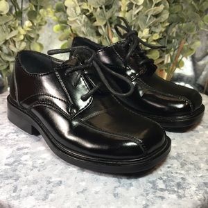 Boy’s Size 10m Deer Stags Black Synthetic Leather Lace-up Dress Shoes, Like New✨